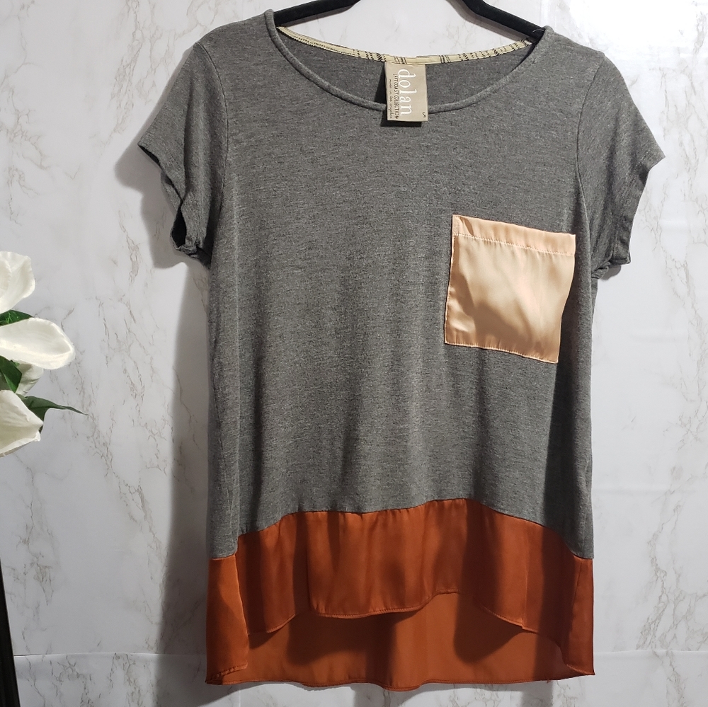 Dolan Left Coast Color Block Pocket Tee Shirt